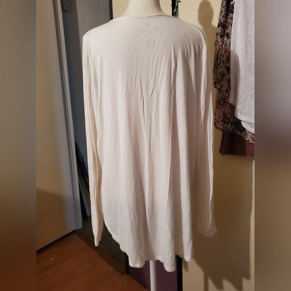 American Eagle Outfitters Cream Blouse Xl - Picture 7 of 7
